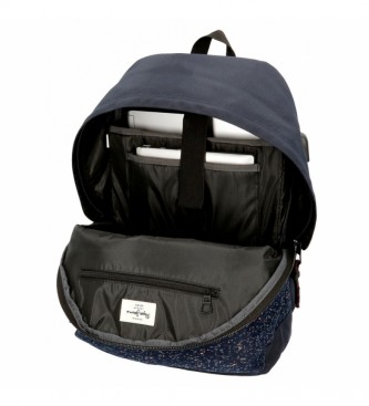 Pepe Jeans Pepe Jeans Hike mochila mochila para laptop azul adaptável -31x42x42x17.5cm