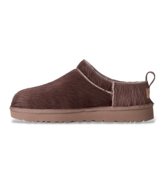 UGG Bottines en Cuir Classic Micro Calf Hair marron