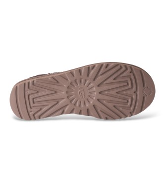 UGG Bottines en Cuir Classic Micro Calf Hair marron