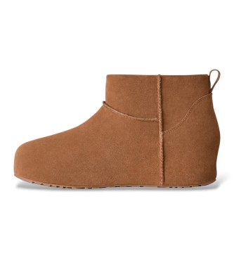 UGG Classic Mini Enwrap Leather Boots brown