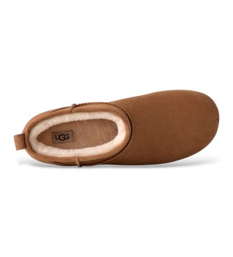 UGG Classic Mini Enwrap Leather Boots brown
