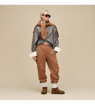 UGG Botins de Pele Classic Ultra Mini Nubuck castanho