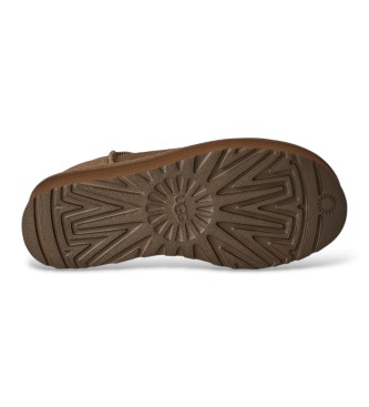 UGG Classic Ultra Mini Platform brown Leather Ankle Boots