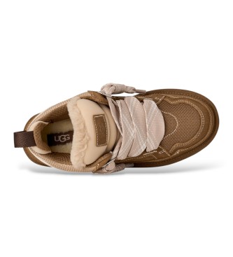 UGG Brown Lowmel Leather Sneakers