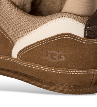 UGG Brown Lowmel Leather Sneakers
