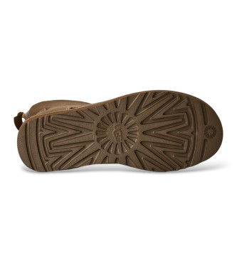 UGG Botas de Pele Mini Bailey Bow II castanho