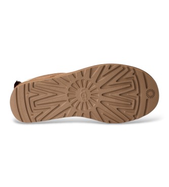 UGG Ultra Mini Bailey Bow Brown Leather Boots