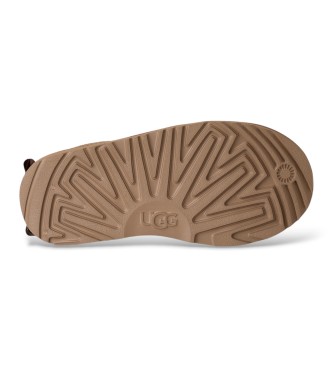UGG Brown Ultra Mini Bailey Bow Leather Boots