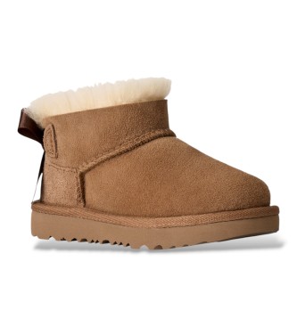 UGG Ultra Mini Bailey Bow Lederstiefeletten braun