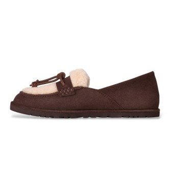UGG Usnjeni mokasini Zora Loafer temno rjave barve