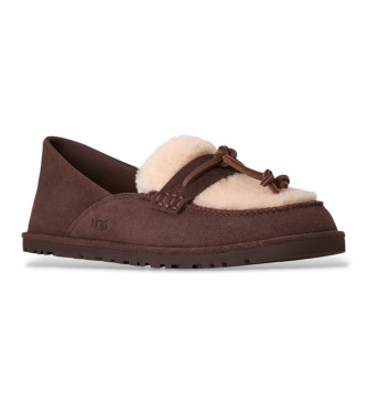 UGG Usnjeni mokasini Zora Loafer temno rjave barve