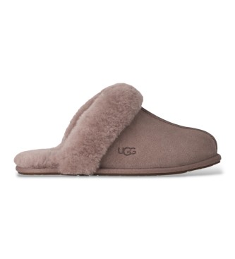 UGG Scuffette II taupe læderhjemmesko