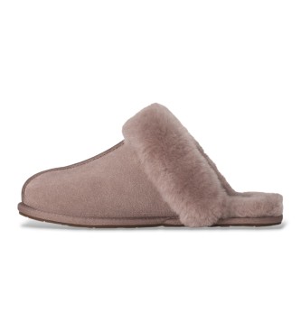 UGG Scuffette II taupe læderhjemmesko