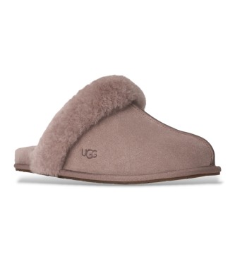 UGG Scuffette II taupe læderhjemmesko