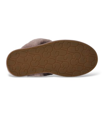 UGG Scuffette II taupe læderhjemmesko