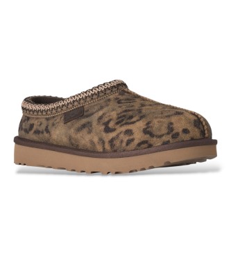 UGG Tasman Spotted Leder-Hausschuhe braun