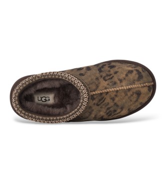 UGG Tasman Spotted Leder-Hausschuhe braun