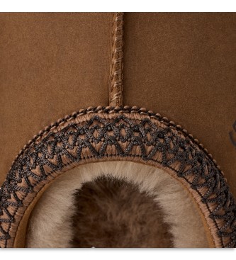 UGG Tasman II Nubuck brown leather slippers