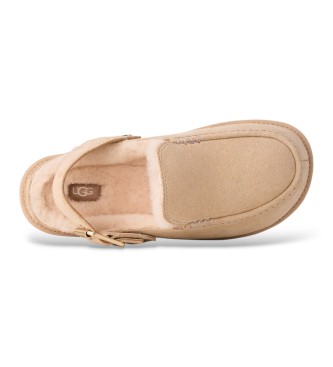 UGG Goldenstar Evelina Clog Leder-Clogs beige