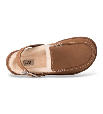 UGG Zoccoli in Pelle Goldenstar Evelina Clog marrone