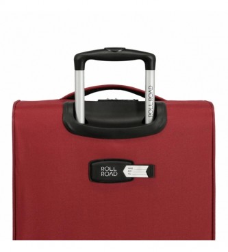 Roll Road Set of suitcases Roll Road Royce 55-66-76cm Red -40x55x20cm