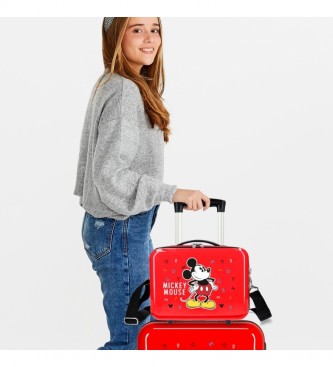Joumma Bags ABS Mickey aanpasbare toilettas met rode letters -29x21x15cm