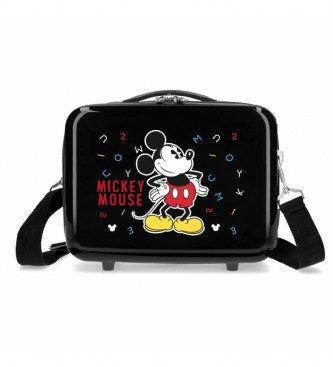 Joumma Bags ABS Mickey toilettaske med tilpasselige bogstaver sort -29x21x15cm