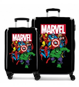 Disney Set di valigie rigide Sky Avengers 55-68cm Nero