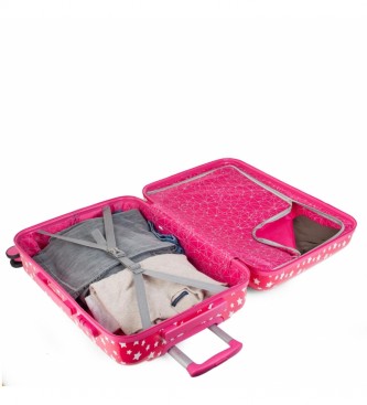 ITACA Różowy zestaw walizek dla dzieci -55x40x20 / 65x44x25cm