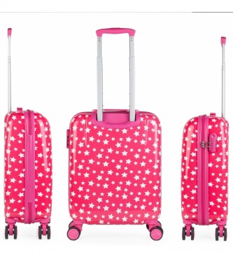ITACA Ensemble valise rose pour enfants -55x40x20 / 65x44x25cm