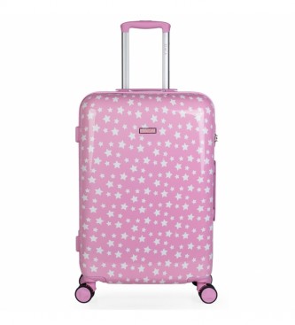 ITACA Set di valigie per bambini rosa -55x40x20 / 65x44x25 cm-