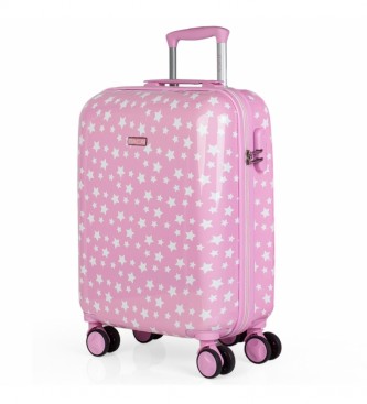 ITACA Mała różowa walizka kabinowa dla dzieci -55x40x20cm