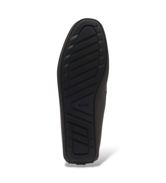 BOSS Mocasines de piel Noel marrón oscuro