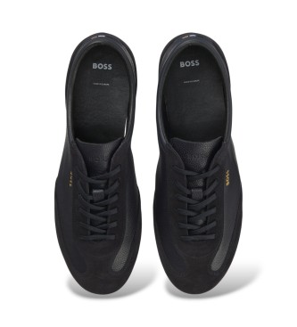 BOSS Zapatillas de piel Lineor Lowp marino