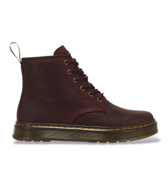 Dr Martens Burgundy Brookline Leather Chukka Boots