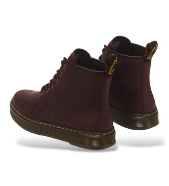 Dr Martens Burgundy Brookline Leather Chukka Boots