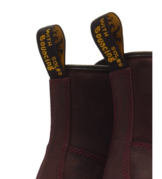 Dr Martens Burgundy Brookline Leather Chukka Boots