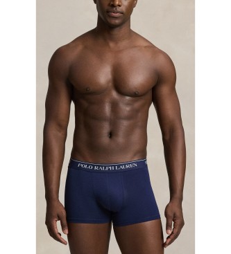 Polo Ralph Lauren Set 3 boxer in cotone ed elastico blu marino, verde, bianco