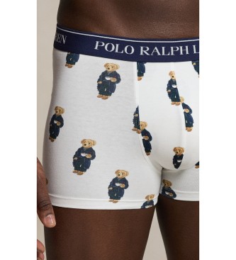 Polo Ralph Lauren Set 3 boxer in cotone ed elastico blu marino, verde, bianco