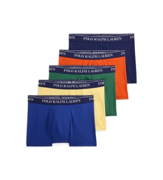 Polo Ralph Lauren Set 5 boxer classici in cotone elasticizzato multicolore