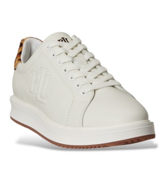 Lauren Ralph Lauren Sapatilhas Ainsley em pelo de bezerro branco