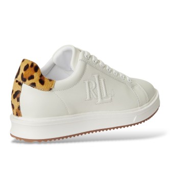 Lauren Ralph Lauren Sapatilhas Ainsley em pelo de bezerro branco
