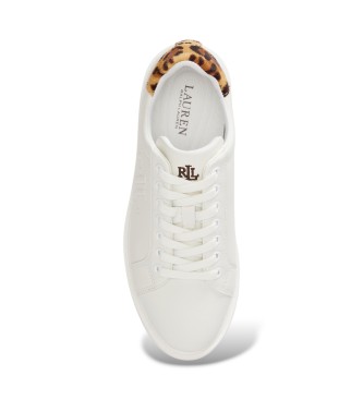 Lauren Ralph Lauren Sapatilhas Ainsley em pelo de bezerro branco