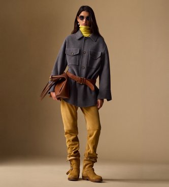 Polo Ralph Lauren Bolso de piel Bellport marrón