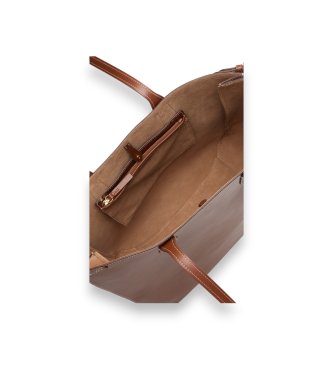 Polo Ralph Lauren Bolso de piel Bellport marrón
