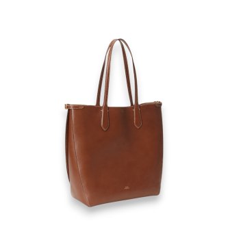 Polo Ralph Lauren Bolso de piel Bellport marrón