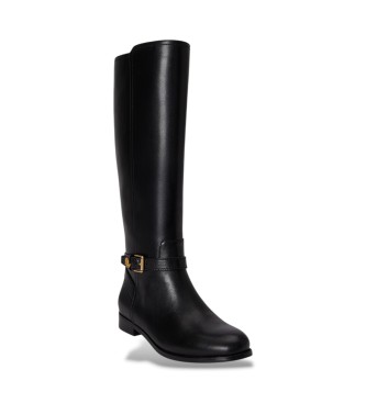 Lauren Ralph Lauren Botas alta Brooke II de piel de becerro negro