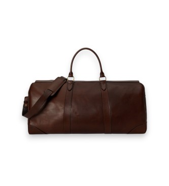 Polo Ralph Lauren Bolsa duffel Heritage Lock de couro marrom
