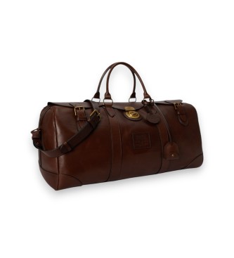 Polo Ralph Lauren Bolsa duffel Heritage Lock de couro marrom