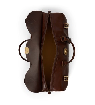 Polo Ralph Lauren Bolsa duffel Heritage Lock de couro marrom